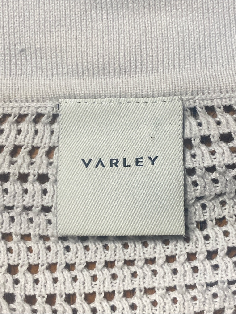 Varley Women’s Clayton Mesh Knit Cream Polo Sz XS - Picture 4 of 9
